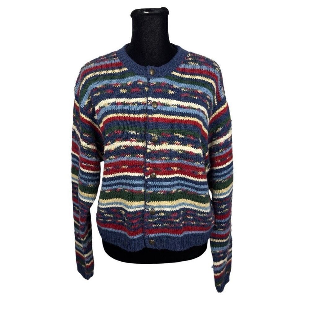 Vintage LizWear 90’s Cropped 100% Cotton Novelty Cardigan - Women’s S